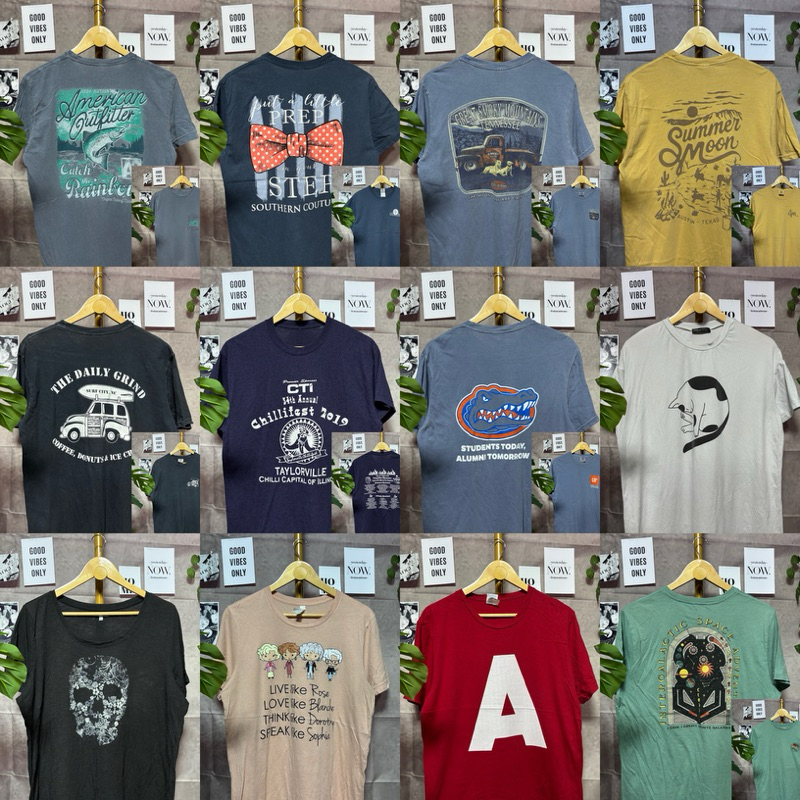 เสื้อยืดมือสองUSA ไซส์M อก38-40 เสื้อยืดมือสองคัดเกรดAสภาพดี