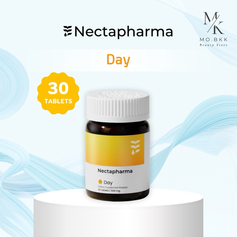 Nectapharma Day ประกอบด้วย Vitamin B บีรวม B Complex B1 B2 B3 B5 B6 B9 B12