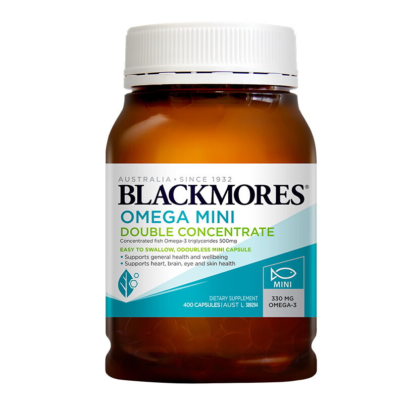 Blackmores  Mini โอเมก้า-3 เม็ดเล็ก สูตรเข้มข้น 3 เท่า 400 เม็ด