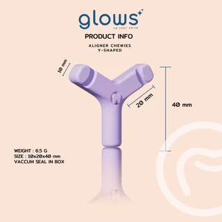 (ใหม่) ยางกัดจัดฟันใส รีเทนเนอร์ใส Glows Aligner Chewies รุ่น Y SHAPED