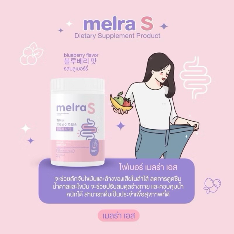 🍇[พร้อมส่ง | ของแท้💯] เมลร่าเอส Melra S ไฟเบอร์