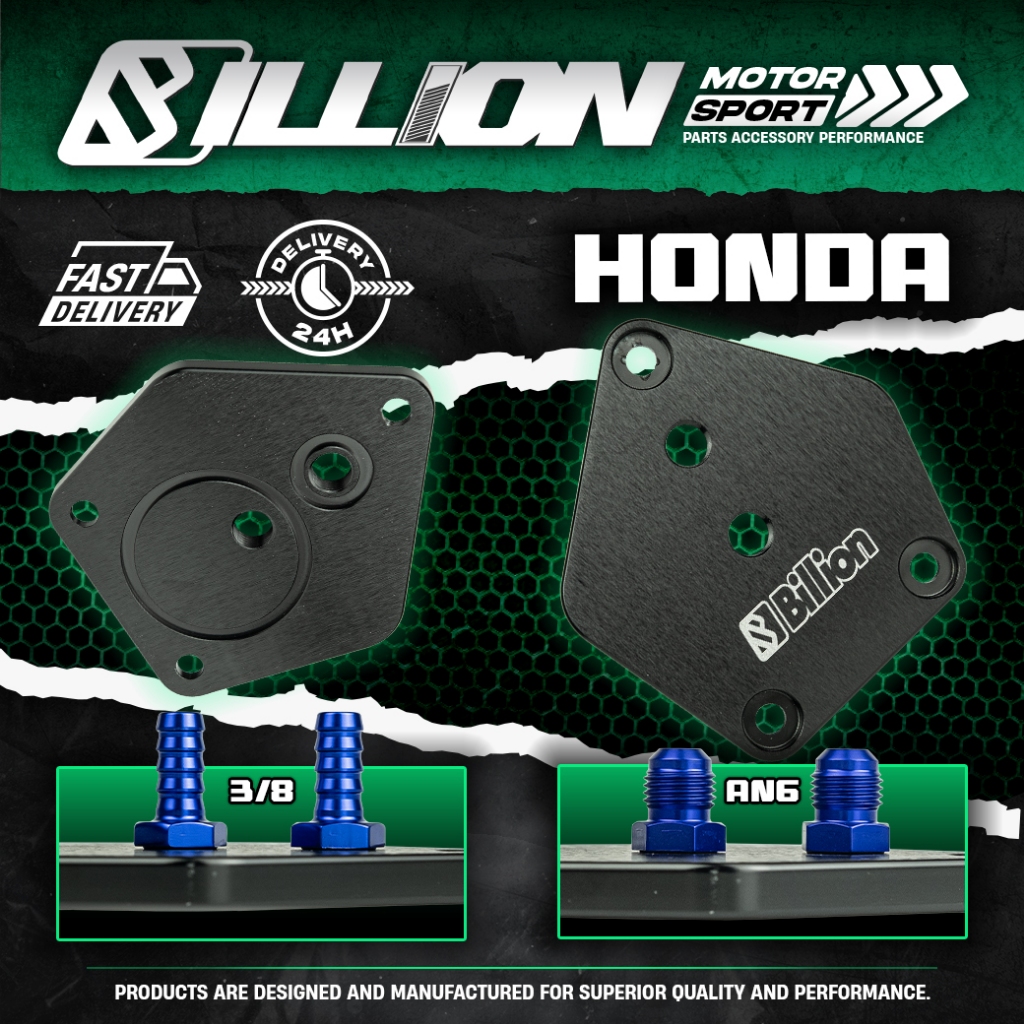 Transmission CVT Adaptor Billion อแดปเตอร์ออยเกียร์ CVT HONDA + M14x1.5 O-Ring to AN6 / M14x1.5 to 3