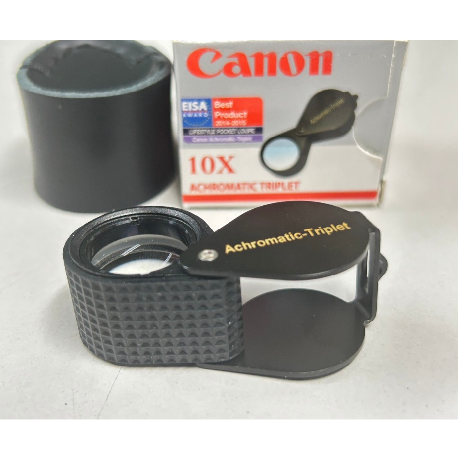 กล้องส่องพระ แคนนอน 10X18 mm เลนส์ 3 ชั้น ACHROMATIC TRIPLET หุ้มยาง ซองหนังตรงรุ่น