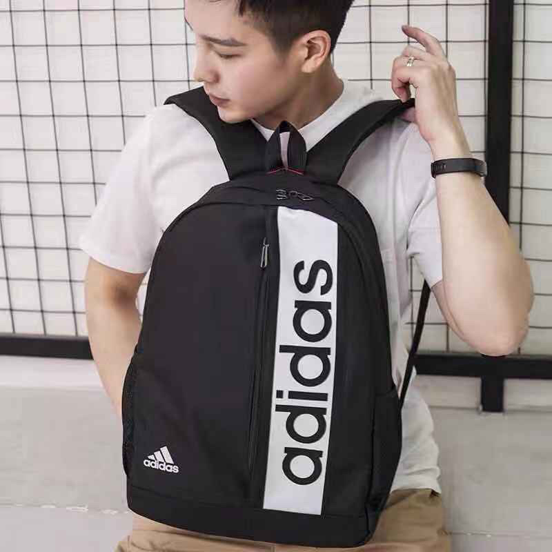 ADIDAS กระเป๋าเป้เดินทาง นักเรียน คอมพิวเตอร์แบบสบาย ขนาดใหญ่ คุณภาพดี