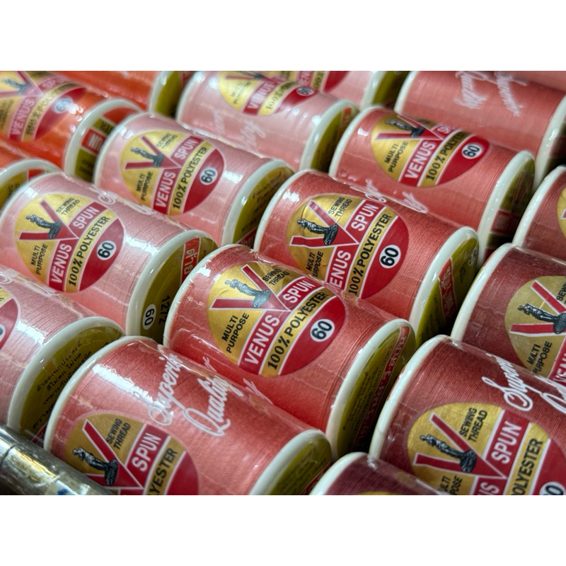 ด้าย  ด้ายวีนัส ด้ายเย็บผ้า เลือกสีจากแคตตาล็อค ที่ทำเครื่องหมาย✅คือ มีสินค้า