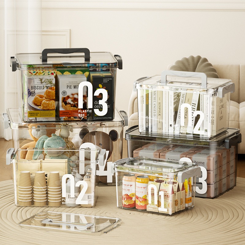 กล่องจัดเก็บแบบพับโปร่งใส ใช้ในบ้าน จัดเก็บเสื้อผ้าและหนังสือ อุปกรณ์มหัศจรรย์ ทำจากพลาสติก