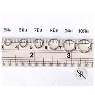 ห่วงเงินแท้ 92.5% มีขนาดครบ แข็งแรงทนทานไม่ลอก