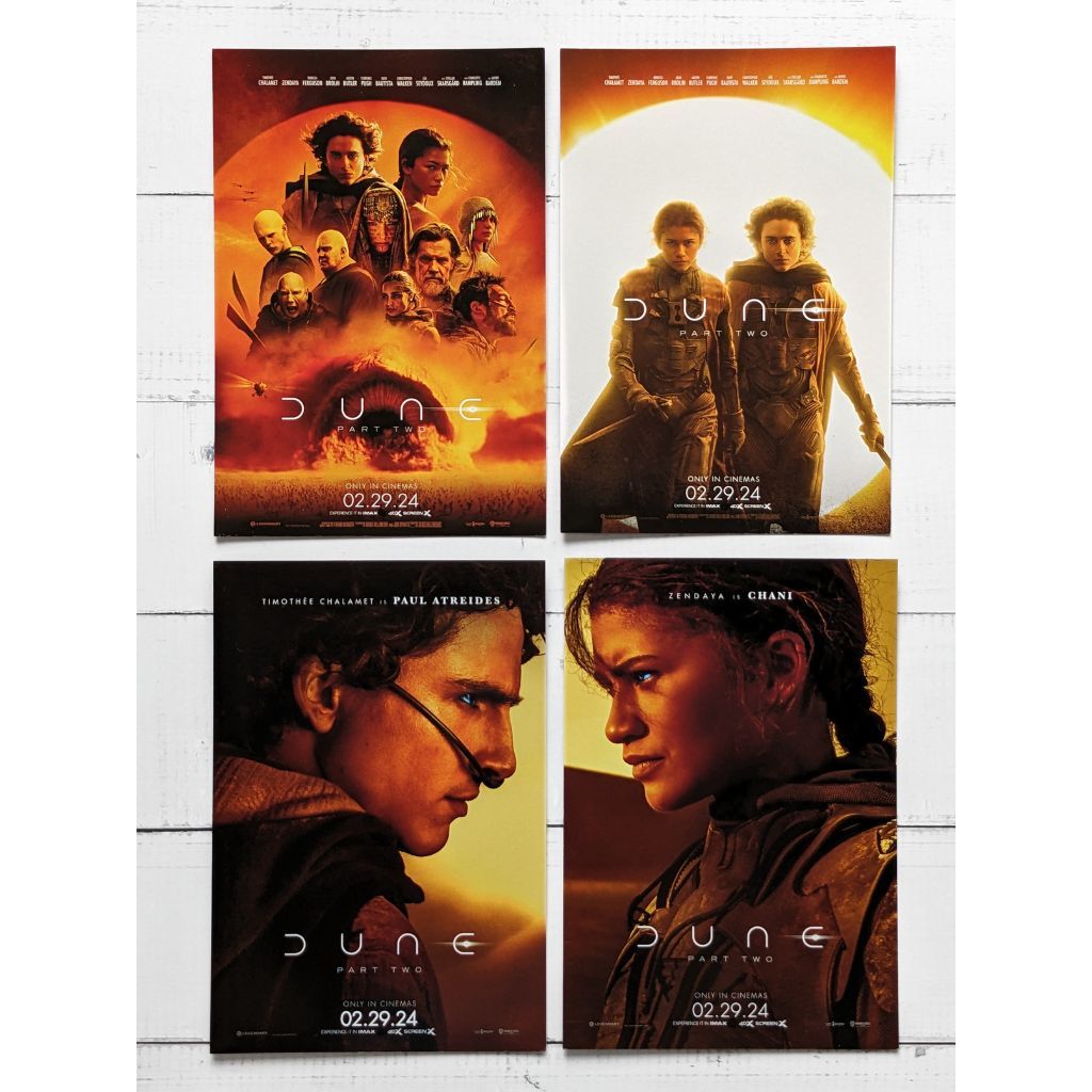 โปสการ์ด Movie Postcard Dune: Part Two Set 4 ใบ ลิขสิทธิ์แท้จาก Major Cineplex