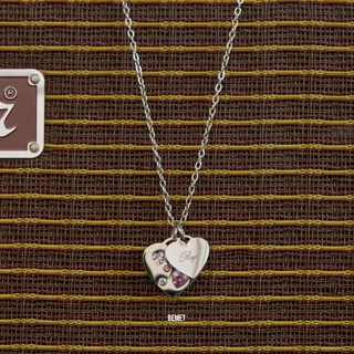 Je t'aime necklace (2 heart with engrave) / สร้อย locket หัวใจ (สลักจี้ได้)
