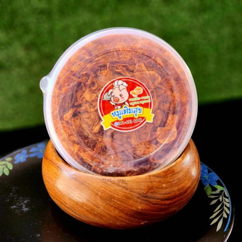 อร่อยของแท้ ทำใหม่ทุกวัน หมูฝอยอบกรอบ หมูฝอยเติมสุข ขนาด 220-330 กร้ม (รวมบรรจุภัณฑ์) thumbnail 4