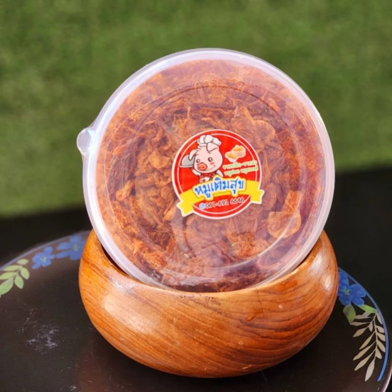 อร่อยของแท้ ทำใหม่ทุกวัน หมูฝอยอบกรอบ หมูฝอยเติมสุข ขนาด 220-330 กร้ม (รวมบรรจุภัณฑ์) thumbnail 5