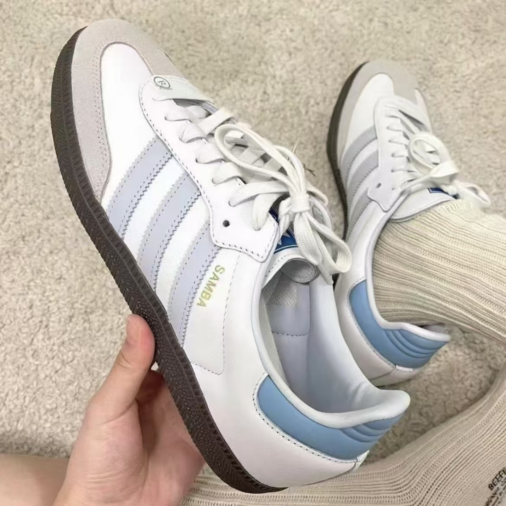 （รับประกันของแท้ 100%）adidas originals Samba OG ID2055 น้ำเงินขาว