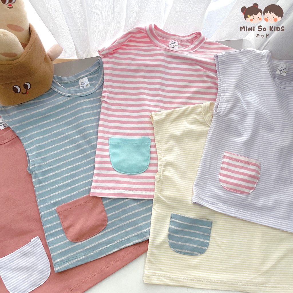 เสื้อยืดเด็ก แขนเต่อ แขนกุด everyday look
