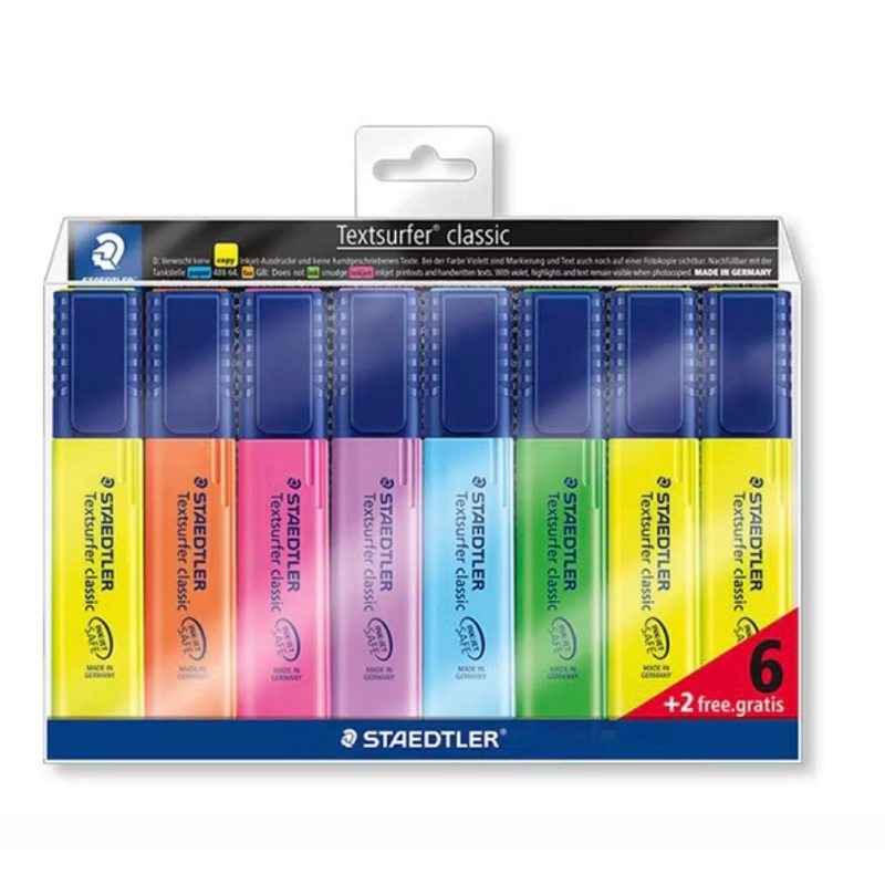 ชุดปากกาเน้นข้อความ “Staedtler” WP8 No.364 (แพ็ค/6+2 ด้าม)