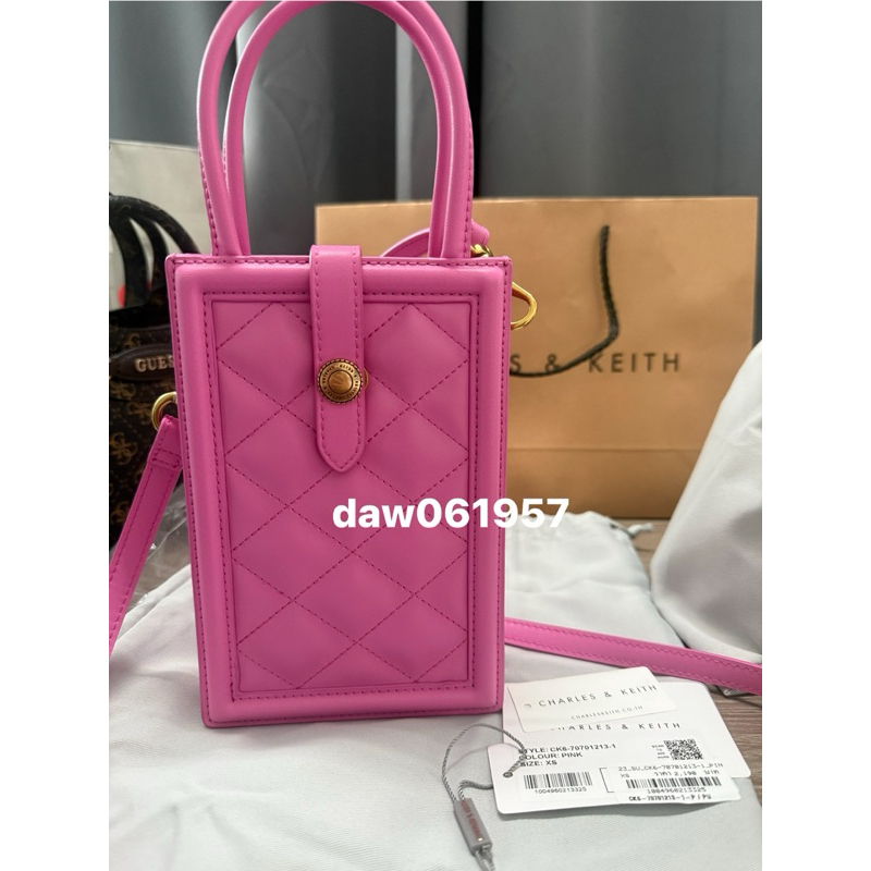 กระเป๋าสะพายckแท้💯รุ่นCK6-70701213-1/สีPINK/ไซส์xs