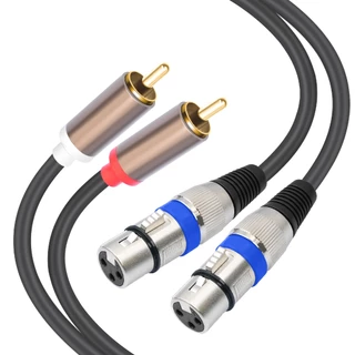 สายXLRเมีย-RCA สายคู่ (มีให้เลือกหัวXLR.แคนนอนหัว ผู้-เมีย) สายทำจากสายสเตอริโอยาว 1.5เมตรM สินค้าพร้อมส่ง