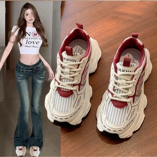 MARIAN มาใหม่ พร้อมส่งจากไทย รองเท้าผ้าใบผู้หญิงเสริมส้น5ซม NO.A0503
