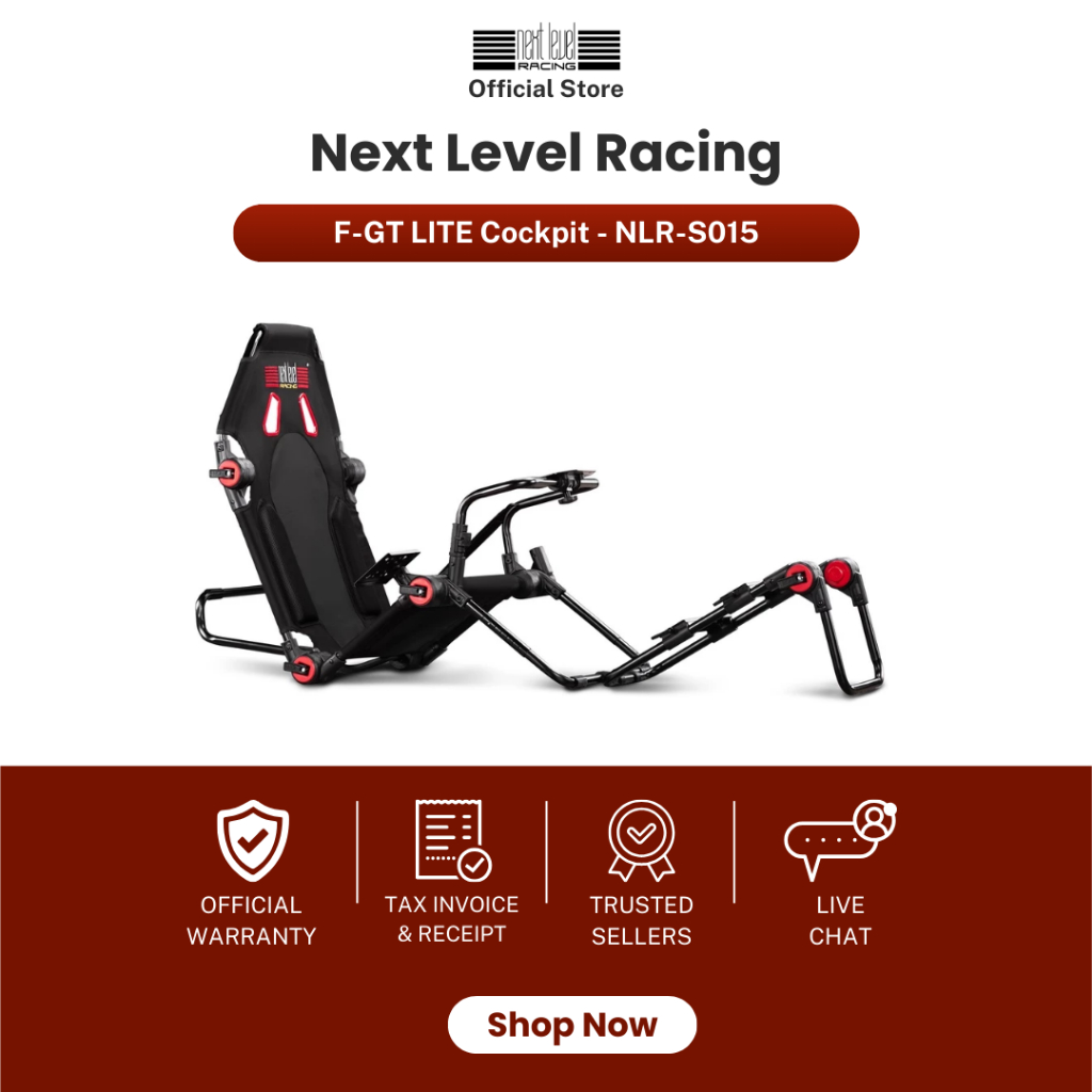 Next Level Racing (NLR-S015) F-GT LITE Cockpit สำหรับพวงมาลัยและเกียร์ พับได้