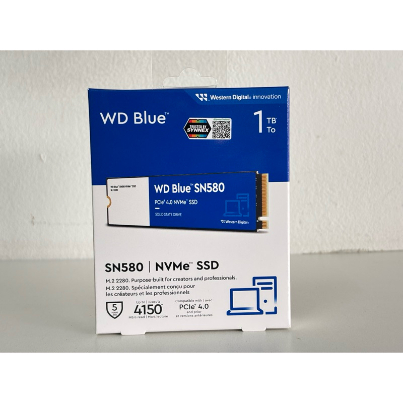 1TB SSD M.2 PCIe 4.0 WD BLUE SN580 (WDS100T3B0E) NVMe ประกัน 5 ปี