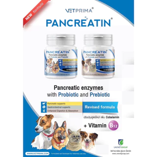 Pancreatin 250 mg 500 mg (1 กระปุก 30 แคปซูล) 🔥Exp.2028 เอนไซม์ช่วยย่อย ตับอ่อนอักเสบ สำหรับ สุนัข แมว