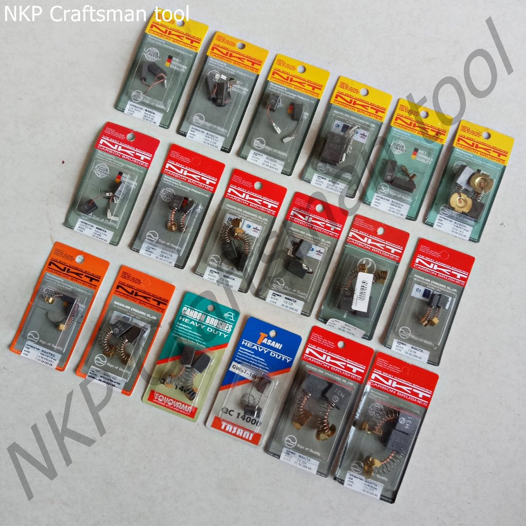 แปรงถ่าน NKT รุ่น CB-203 CB-204 CB-64 CB-153 CB-326 CB-100 CB-411 CB-459 CG0114-2 ทนทาน อย่างดี