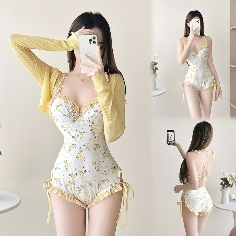 🌸Swift Bra🌸ชุดว่ายน้ำชิ้นเดียว ชุดว่ายน้ำ2ชิ้น ชุดว่ายน้ำ+เสื้อคลุมแขนยาว เซ็กซี่ รูปแบบใหม่ ผ้าดี