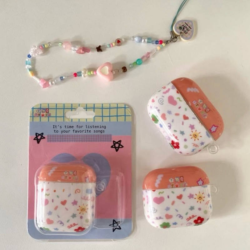 (พร้อมส่ง!🇹🇭🍥) เคสแอร์พอด soqstuff airpod case TPU สกรีนรอบไม่กัดเครื่อง