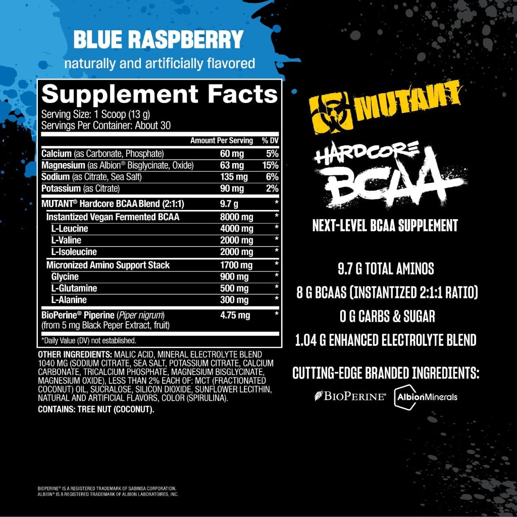 Mutant Hardcore BCAA 390 g. กรดอะมิโน บีซีเอเอแบบผง ของแท้ - รูปที่ 3