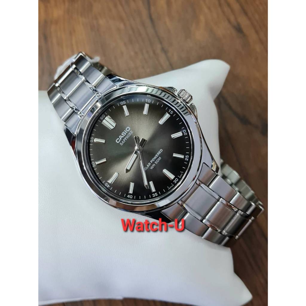 นาฬิกาข้อมือผู้ชายคาสิโอ CASIO SOLAR กระจก SAPPHIRE  MTS-RS100D รุ่น MTS-RS100D-1 / MTS-RS100D-1A