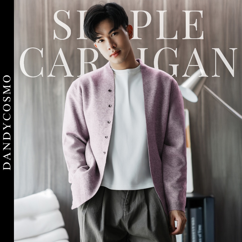 DANDY COSMO | CARDIGAN SIMPLE မော်ဒယ် ချည်ထိုးအင်္ကျီအကျီ ၅ရောင် Limited Edition