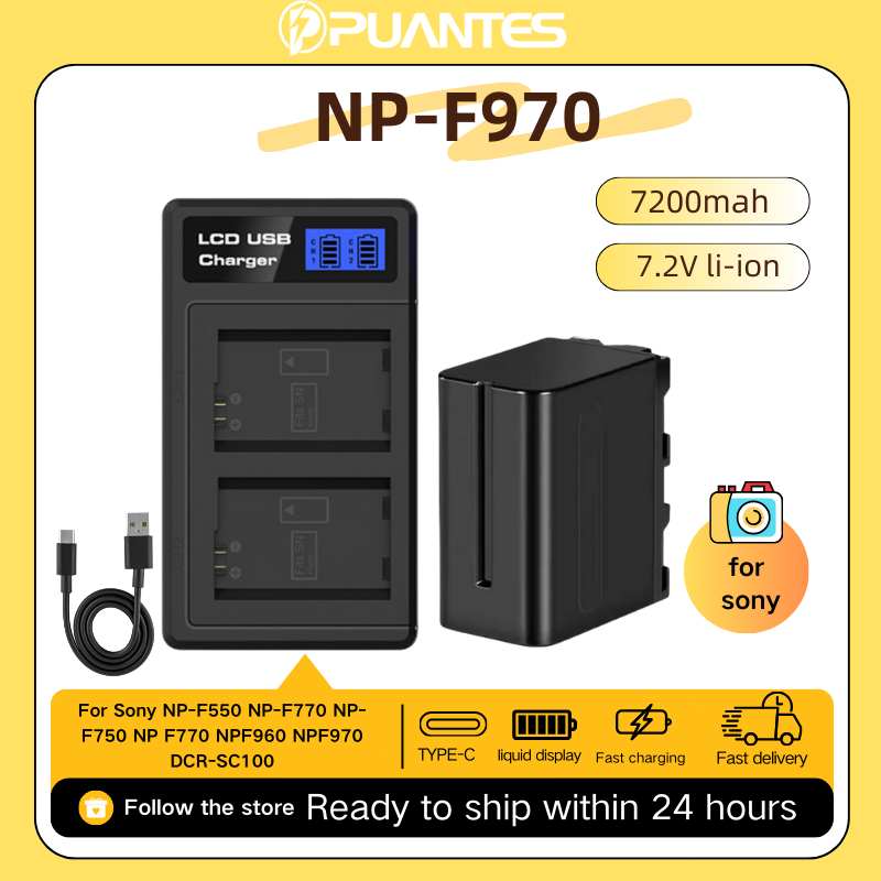 NP-F970 สำหรับ Sony กล้องไฟแบตเตอรี่ HXR-NX5C NX5R NX3 ดิจิตอลไฟ LED เติมเต็มจอภาพ f750 F550 USB ที่