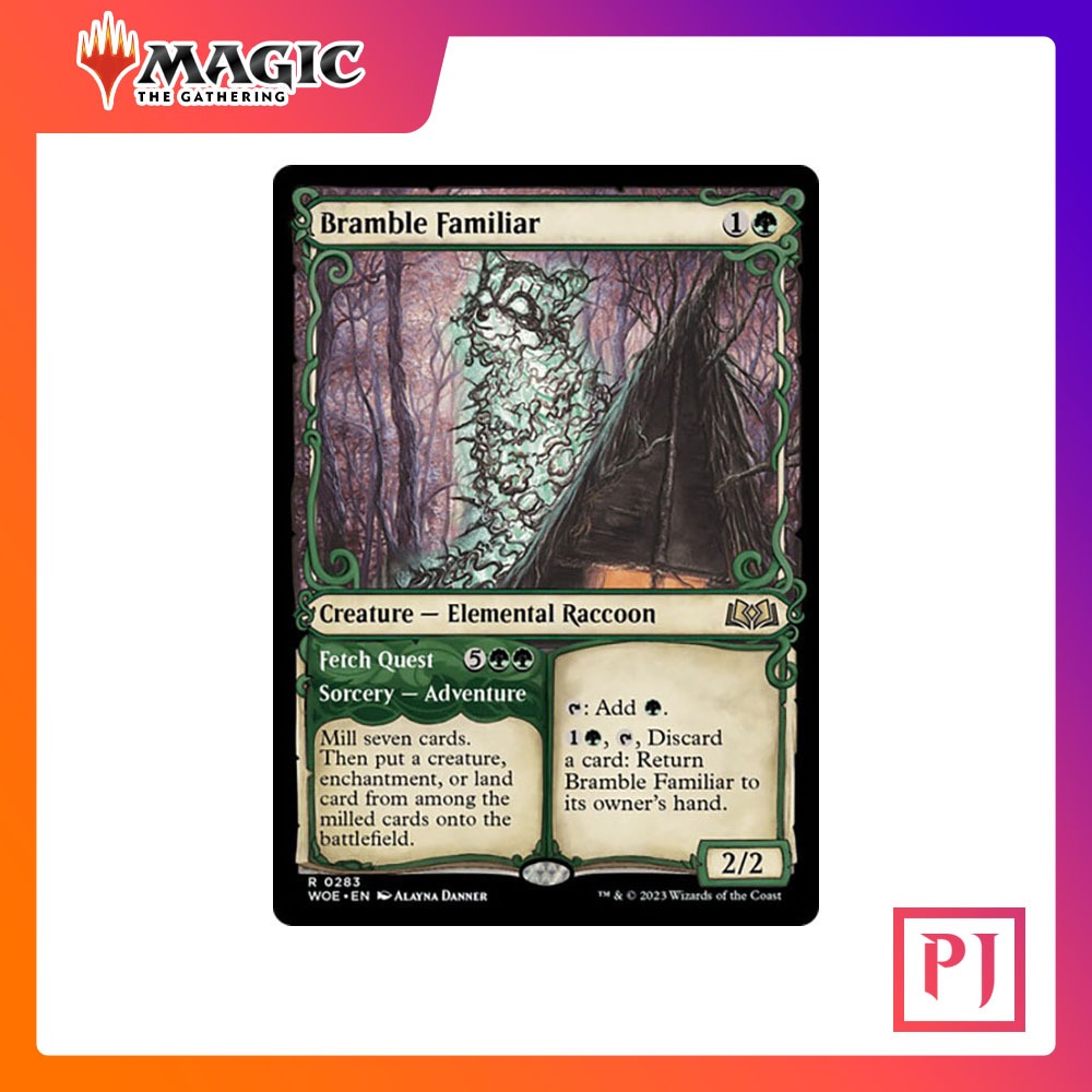 [MTG] Bramble Familiar // Fetch Quest (Showcase) [2X2] [GREEN] [RARE] [NORMAL] [ENG] (การ์ดเมจิค / Magic the Gathering)