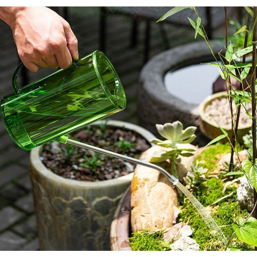 บัวรดน้ำ เก๋ไก๋ ขนาด 1.5 ลิตร  สวย หรู ดูดี การดน้ำแบบปากยาวไม่หกเลอะเทอะ รดน้ำต้นไม้ แคนตัส กระบองเพชร อื่นๆ - รูปที่ 2