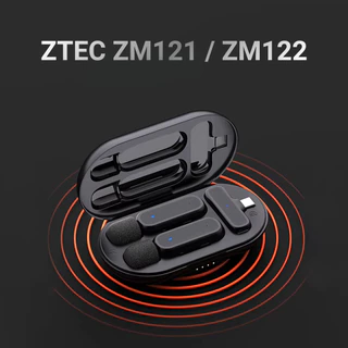 ZTEC ZM121/ZM122 ไมค์ไร้สาย ตัดเสียงรบกวน ไมค์ไลฟ์สด ไมค์อัดเสียง ไมค์ สำหรับสมาร์ทโฟน iPhone/Android -1Y
