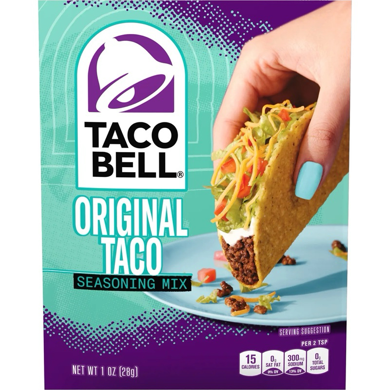 ทาโก้เบลล์ ผงปรุงรสทาโก้ สูตรออริจินัล 29กรัม -Taco Bell Original Taco Seasoning Mix 29g