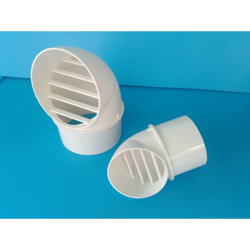 ข้อต่อท่อตะแกรงระบายอากาศ จำนวน 1ชิ้น ใช้สวมท่อระบายอากาศ