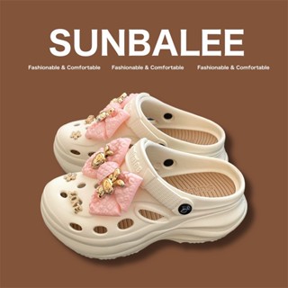 SHO-SUNT8 รองเท้าหัวโต รองเท้าแบบสวม แถมตัวติด แตะเสริมส้นสู…