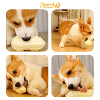 Petcho ของเล่นสุนัข ถั่วลิสง ของเล่นสัตว์เลี้ยง ของเล่นมีเสียง ทนต่อการกัด ยางกัดหมา หอมกลิ่นนม