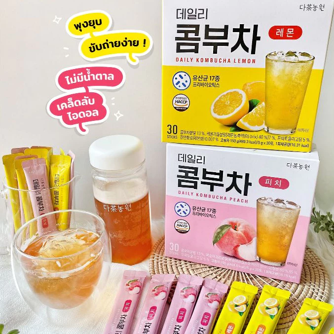 Daily Kombucha คอมบูชา มีโพรไบโอติกส์ 17 ชนิด Probiotics Lactic สุขภาพดี ไม่มีน้ำตาล ช่วยขับถ่าย ของแท้100% thumbnail 4