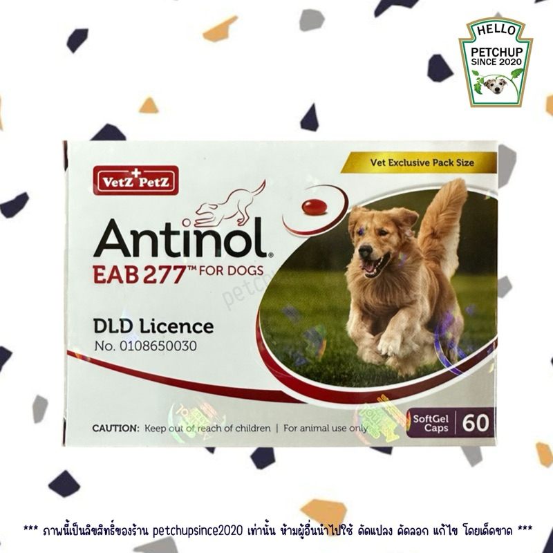Antinol 60 Capsules สูตรใหม่ EAB 277™ (ของแท้ กล่องต้องเคลือบโฮโลแกรมรอบกล่อง) หมดอายุ 02/2028