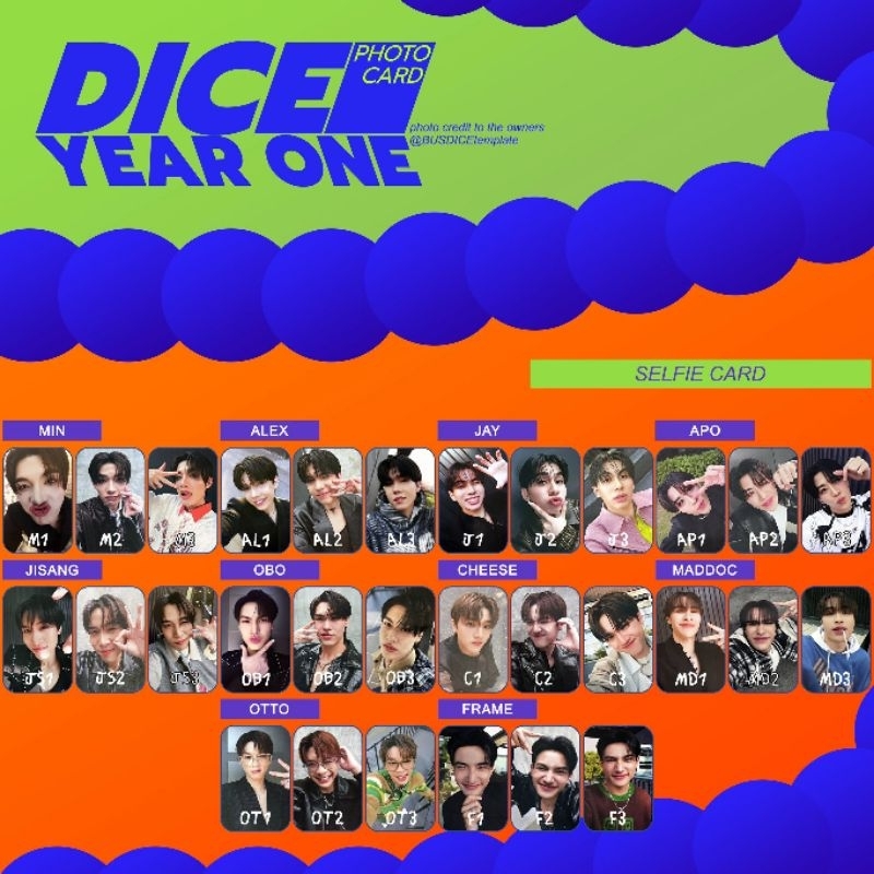 ❤️‍🔥Dice 1ST Anniversary Photocard การ์ด การ์ดวงdice 🎲