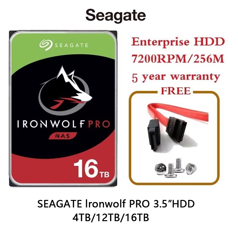 Seagate ironwolf pro 3.5" 4TB/12TB/16TB NAS HDD Hard Disk Drive For RAID Network CCTV PC Multimed SE