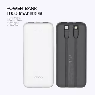 (เก็บโค้ดลดเพิ่ม) Eloop แบตสำรอง E33/E33line/E34 20000mah ชาร์จเร็วสูงสุด 2.4 A ช่องชาร์จType-c