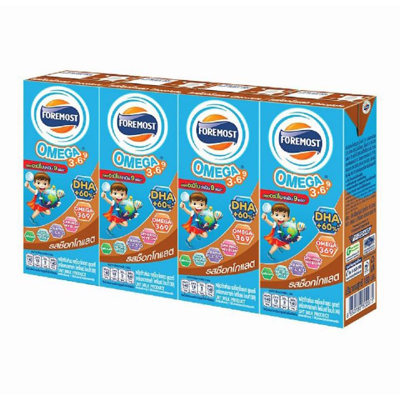 โฟร์โมสต์ โอเมก้า 369  นมยูเอชที รสช็อคโกแลต ขนาด 180 มล./36  กล่อง**ยกลัง ราคา ถูกที่สุด ดีลบีเคเค แกลเลอรีภาพที่ 2
