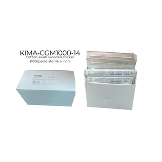 ไม้พันสำลีปลอดเชื้อ Cotton swab wooden sticker (100/pack) sterile