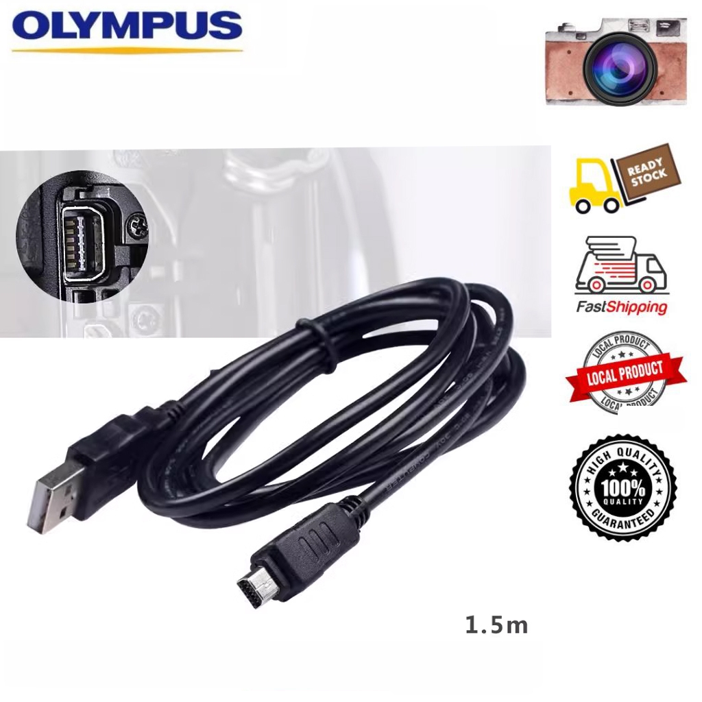 สายชาร์จกล้อง Olympus Stylus Tough 8000 6000 1050 SW USB (12 pin) ความยาว 1.5 เมตร