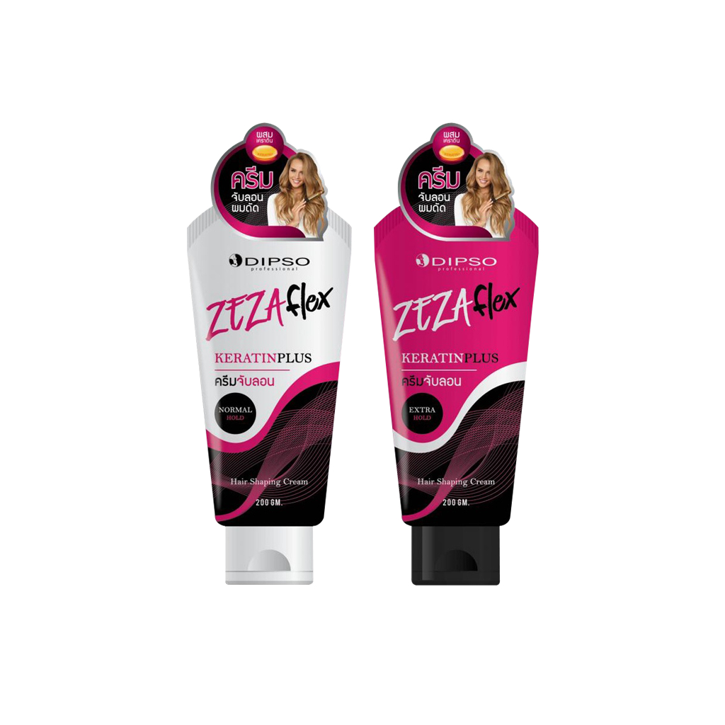 Dipso Zeza Flex Keratin Plus 200g จับลอนดิ๊พโซ่ ซีซ่าเฟล็กซ์ เคราติน พลัส  มีให้เลือก 2 สูตร