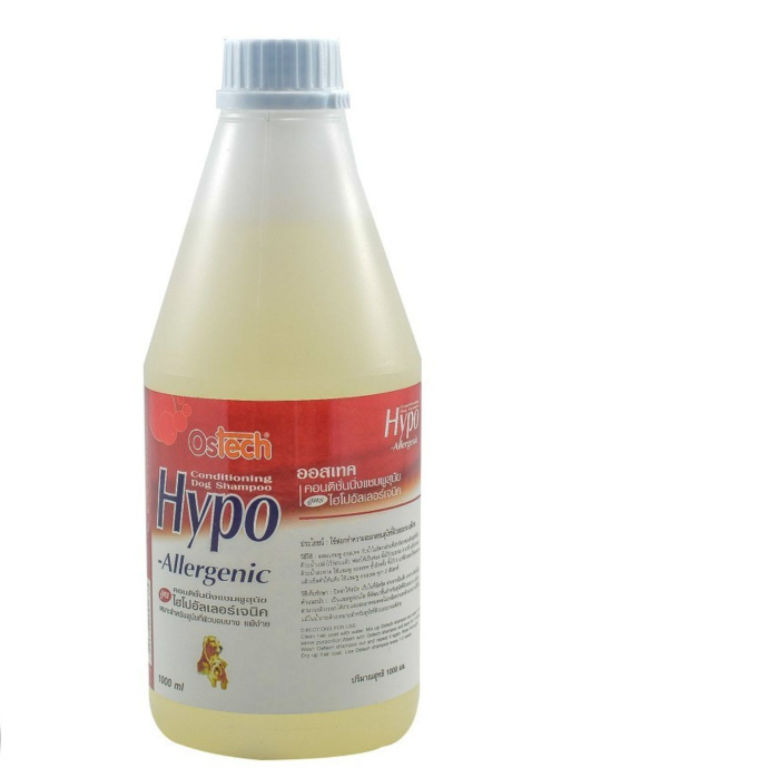 Ostech Hypoallergenic shampoo ขนาด 1,000 ml แชมพูสำหรับสุนัขแพ้ง่าย คัน ผิวแห้ง ขนร่วง