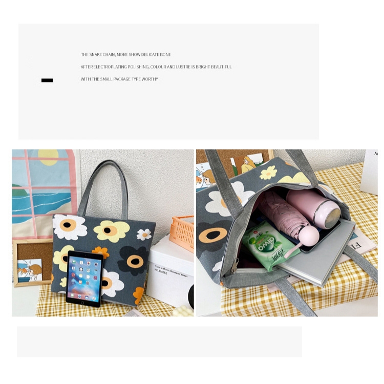 พร้อมส่ง🚛 กระเป๋าผ้า กระเป๋า tote bag กระเป๋าถือ แฟชั่นหลากสไตล์ ลายพิมพ์สวย ผ้าหนา ทนทาน รักษ์โลก