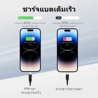 FNKVision 3.0A สายชาร์จไฟได้อย่างรวดเร็วรองรับIOS 17/16/15/14/13/12/11/10 สำหรับ iPhone 6 /7Plus13 Pro17Pro Max AIR 17E